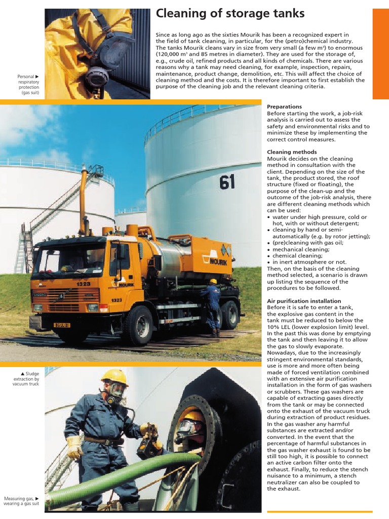 Storage Tank Cleaning Methods | PDF | Exhaust Gas | Water Purification