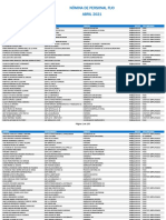 INAIPI Nomina de Personal Fijo, Abril-21