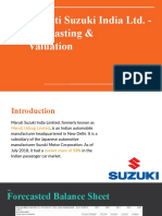 Maruti Suzuki India Ltd. - Forecasting & Valuation