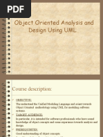 Object Oriented Analysis and Design Using UML