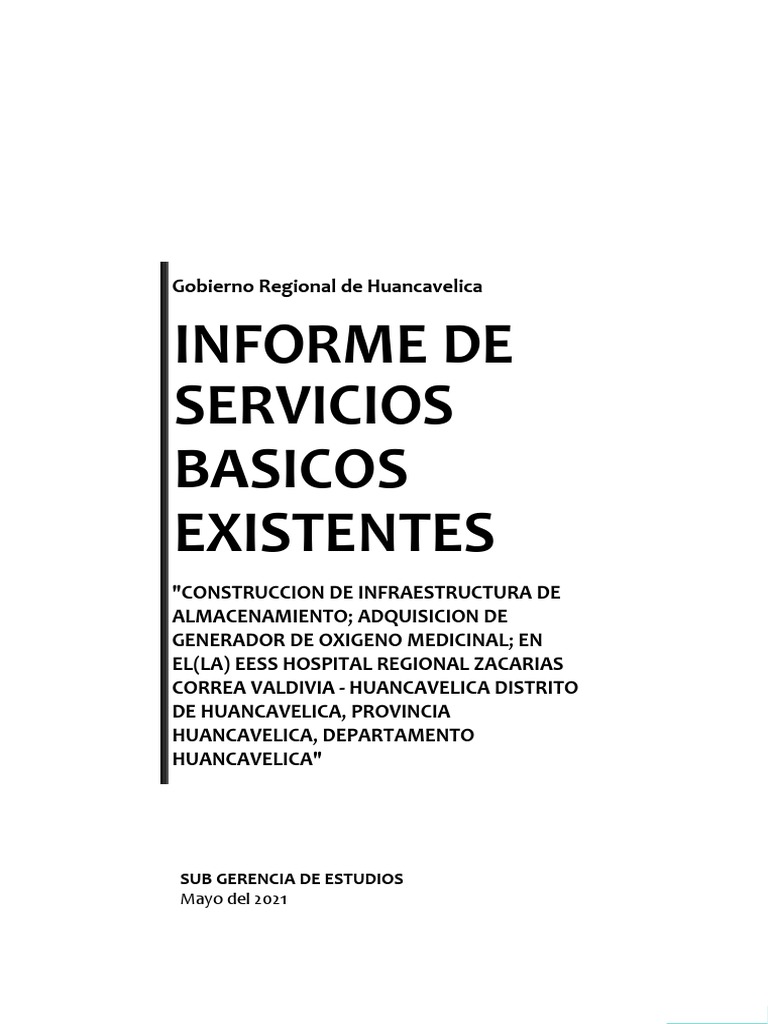 Informe de Servicios Básicos en Huancavelica | PDF | Electricidad ...