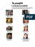 Mall Hunt "Find Your Leader" Bingo Sheets