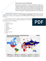 La Popularidad de Los Superhèroes