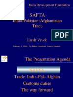 India-Pakistan-Afghanistan Trade: Safta