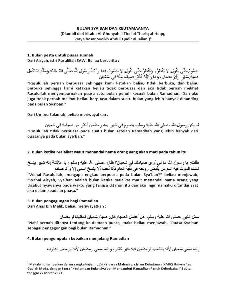 Bulan Sya'ban PDF