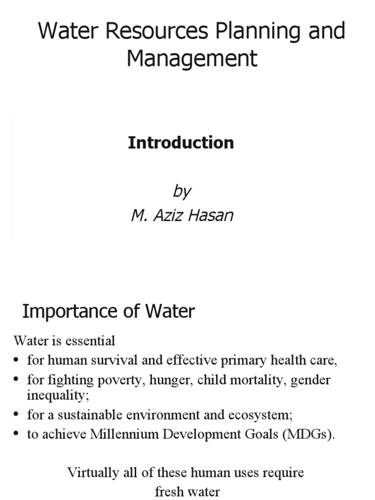 Water Resources Planning and Management: by M. Aziz Hasan | PDF | Water ...