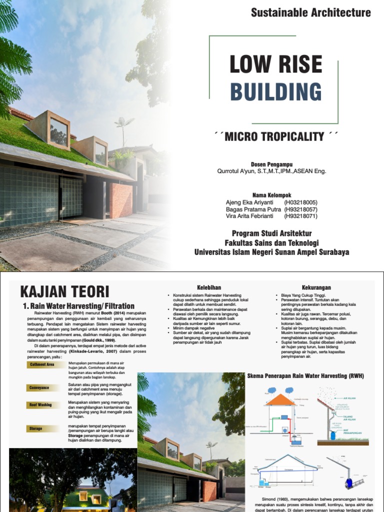 Desain Bangunan Low Rise Berkelanjutan | PDF
