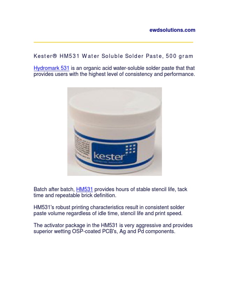 KesterHM531 500grarm | PDF