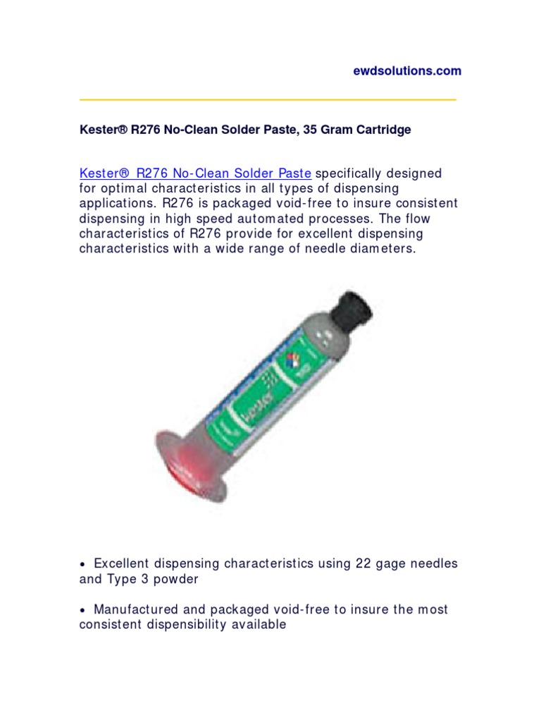 KesterR276 35gram | PDF