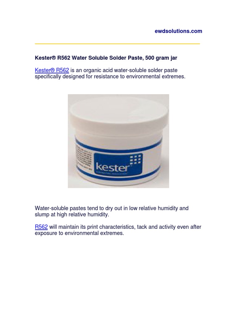KesterR562 500gram | PDF