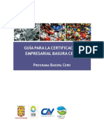 Guia para Certificacion Empresarial Basura Cero