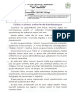 FICHA DE COMUNICACIÔN Lectura (PARAFRASEO)