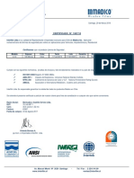 Certificado de cumplimiento de normas para lámina de seguridad Madico