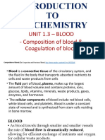 Intro Biochem - 2 PPT (Unit1.3) Blood Composition & Clotting