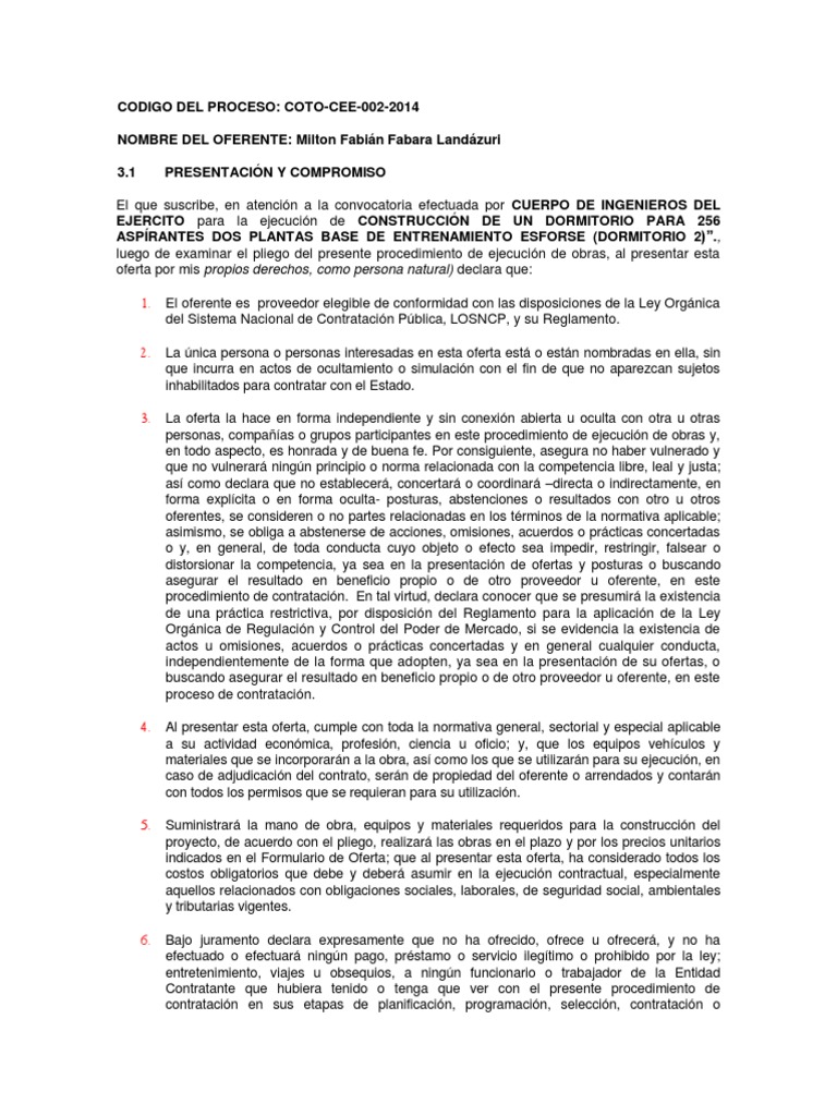 Oferta para Construcción de Dormitorio 256 | PDF | Oferta (economía ...