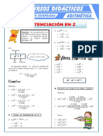 Potenciación de Números Enteros para Primero de Secundaria