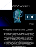 Columna lumbar: anatomía y radiografías
