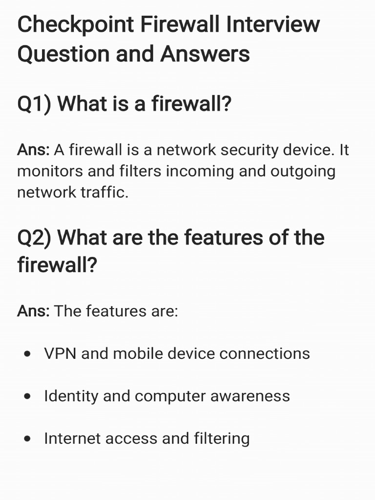 Checkpoint Interview | PDF