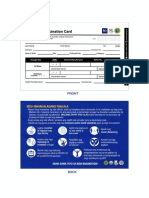 COVID 19 Vaccination Card