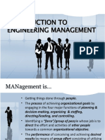 Introduction To Engineering Management