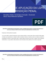 ÂMBITO DE APLICAÇÃO DA LGPD E JURISDIÇÃO PENAL