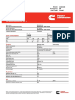 Generator Set Data Sheet: 440kVA Standby at 50Hz