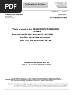 Tax Compliance Certificate PDF
