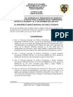 Acuerdo 008 MODIFICACIONES PRESUPUESTALES