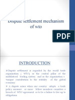 Dispute Settlement Mechanism of Wto