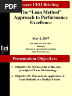 Healthcare CEO Briefing: The "Lean Method" Approach To Performance Excellence