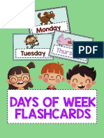 Monday: Days of Week Flashcards