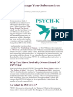 Change Subconscious Beliefs with PSYCH-K