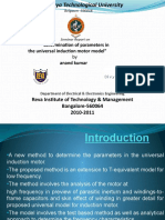 "Determination of Parameters in The Universal Induction Motor Model" Anand Kumar