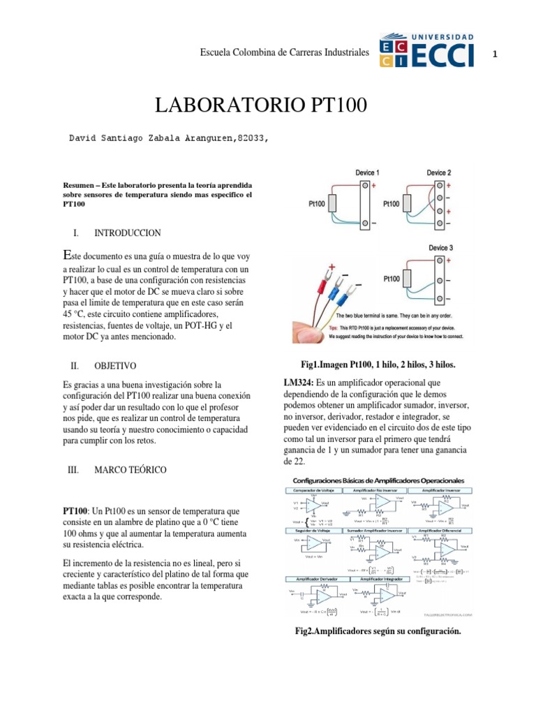 PT100 | PDF | Resistencia Eléctrica y Conductancia | Resistor