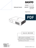 Service Manual: Multimedia Projector Model No. Plc-Xu106