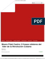 Fidel Castro - 9 Frases Del Comandante...