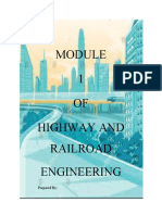 Module 1 Highway and Railroad Engg