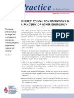 Nurses Ethical Considerations in A Pandemic or Other Emergency