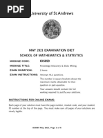 May 2021 Examination Diet School of Mathematics & Statistics ID5059