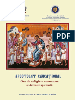 (.) Apostolat Educational. Ora de Religie - Cunoaștere Și Devenire Spirituală