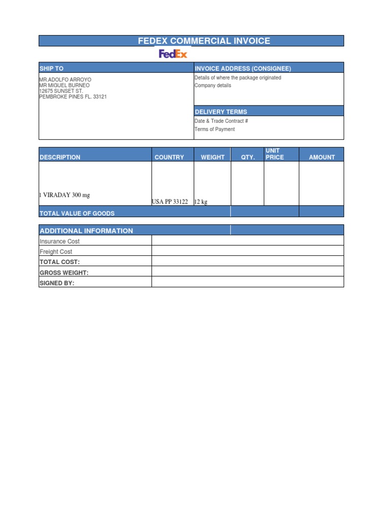 fedex-lasko-commercial-invoice-template