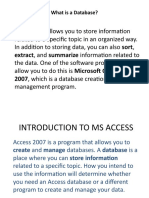 Introduction To Microsoft (MS) Access PPT Centum