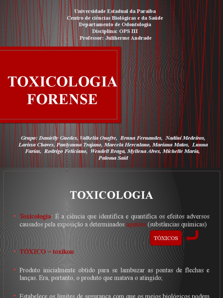 Toxicologia Forense - Completo, PDF, Toxicologia