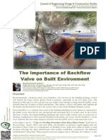 The Importance of Backflow Valve on Built Environment