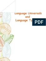 Language Universals and Language Typology