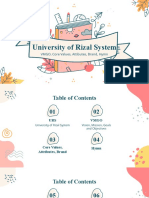 University of Rizal System: VMGO, Core Values, Attibutes, Brand, Hymn
