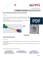 Infotech 1702 - DS3 R5 - Précaution D'assemblage Transmission Latérale - Pivot