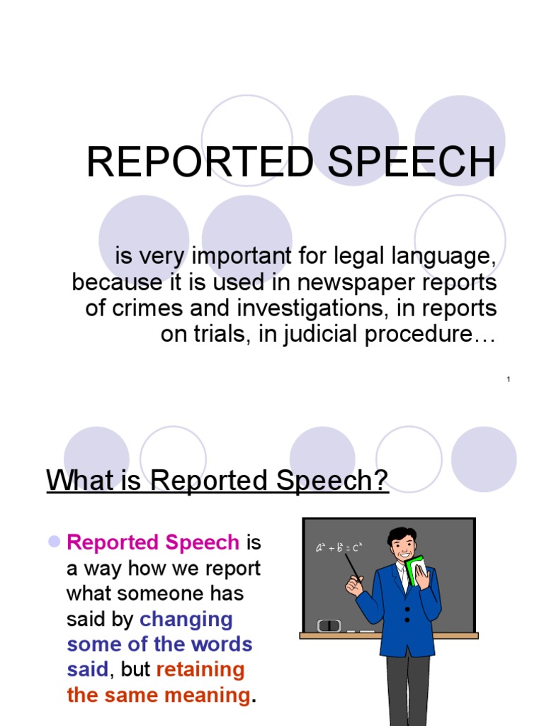 Understanding Reported Speech | PDF | Verb | Linguistic Morphology