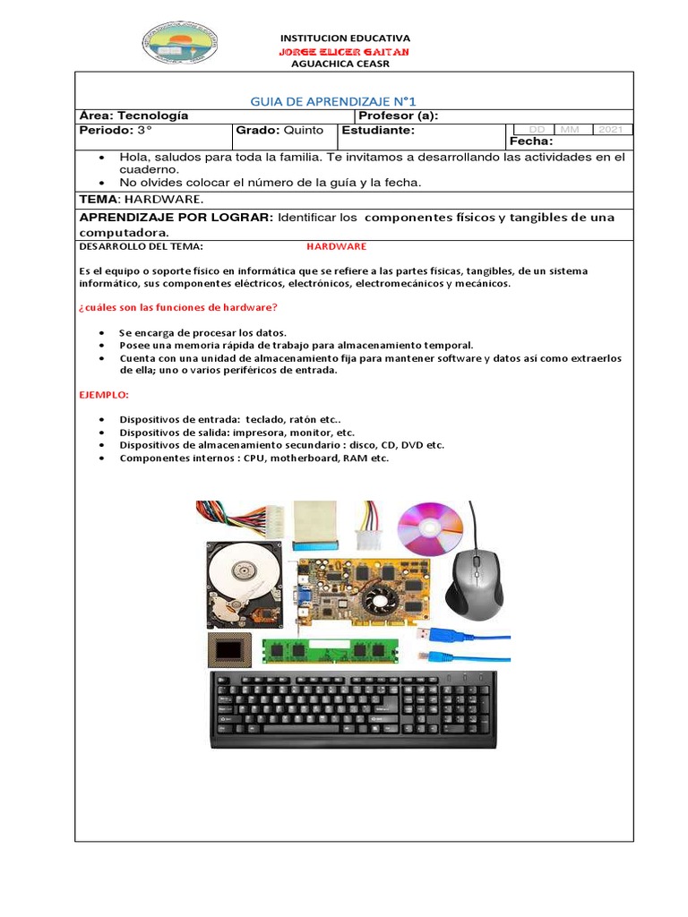 Guia de Tecnologia - Guia #1 | PDF | Hardware de la computadora ...
