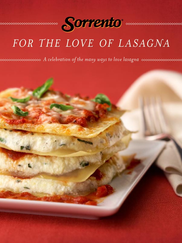 Sorrento Lasagna Cookbook PDF Lasagne Ricotta